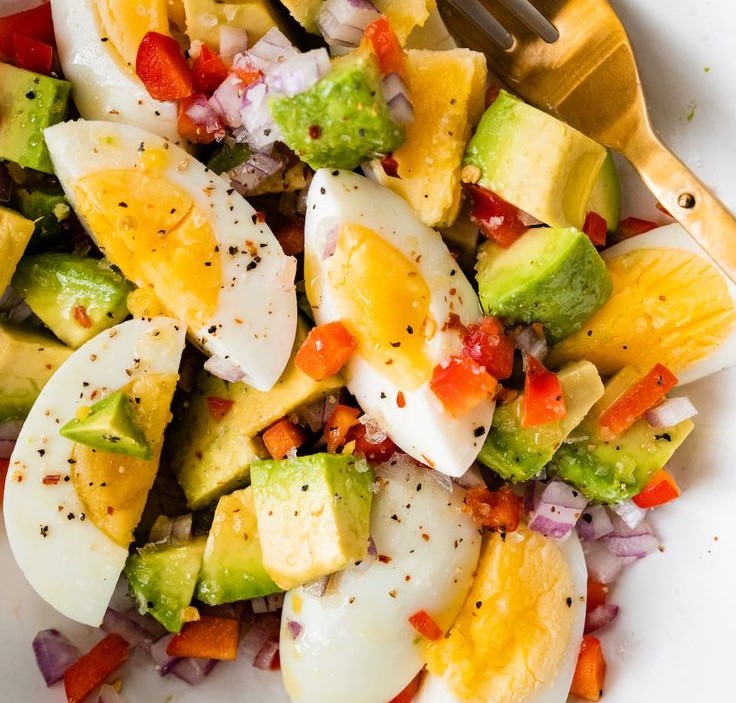 Hard Boiled Egg and Avocado Bowl